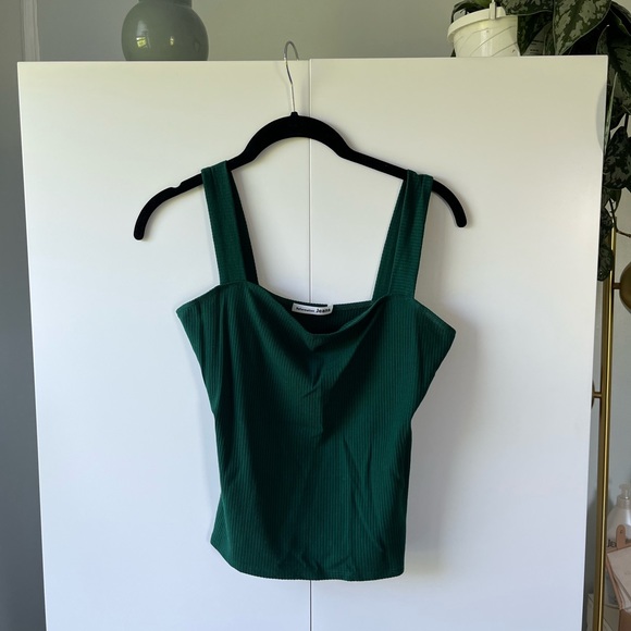Reformation Green Ribbed Tank Top - Picture 4 of 8